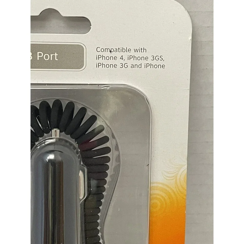 AT&T CAR CHARGER USB PORT- BRAND NEW‎ FOR IPHONE 4 -3GS 3G Old Tech New